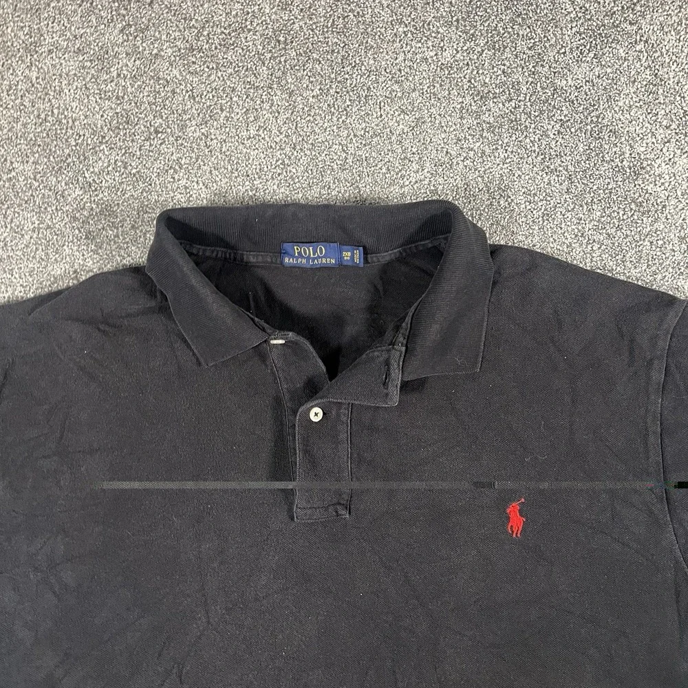 Polo Ralph Lauren Polo Shirt Mens 2XB Big Black Red Pony Short Sleeve Cotton